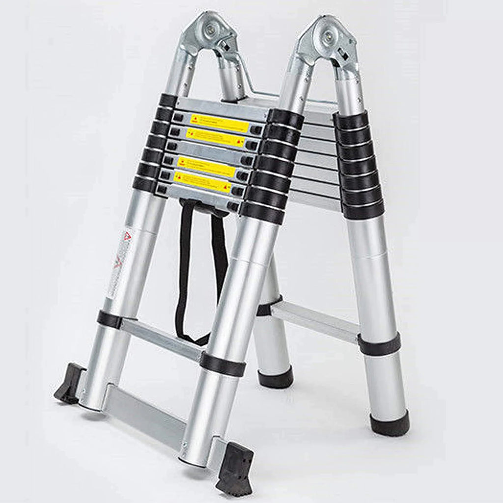 Telescopic Loft Ladder 16.5Ft Extendable Collapsible Step Ladders R8127