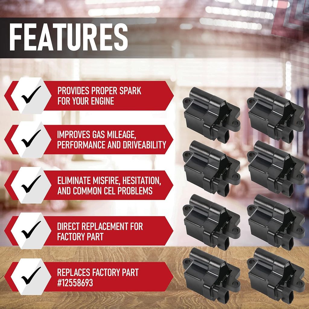 Ignition Coil Set of 8 J165