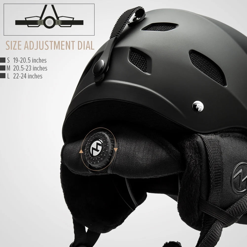 Black Adjustable Ski Helmet R28419