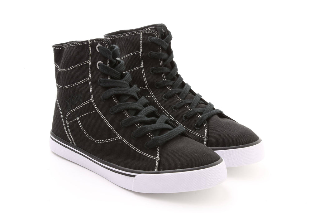 Black Red Canvas High Tops N39417