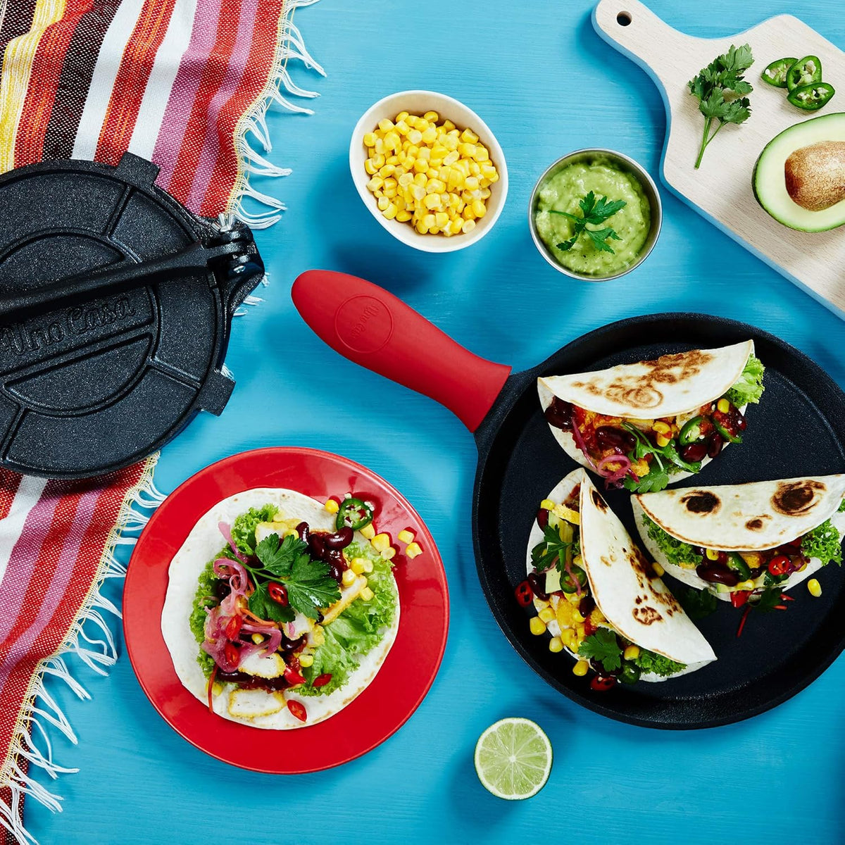 Cast Iron Tortilla Press 8 Inch with Comal Pan O60034