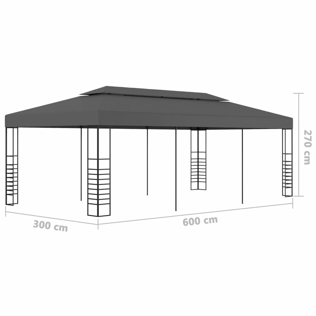 Gazebo Marquee 118.1"x236.2" Anthracite O9584