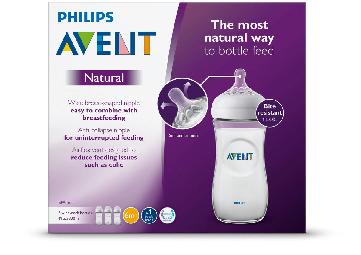 Clear 11 oz Baby Bottle 3 Ct X986