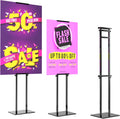 Adjustable Double-Sided Poster Stand with Base, Pack of 2 C47556