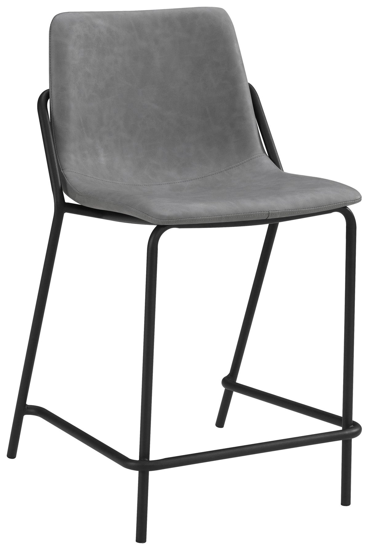 Grey Counter Height Stool Set of 2 D8479