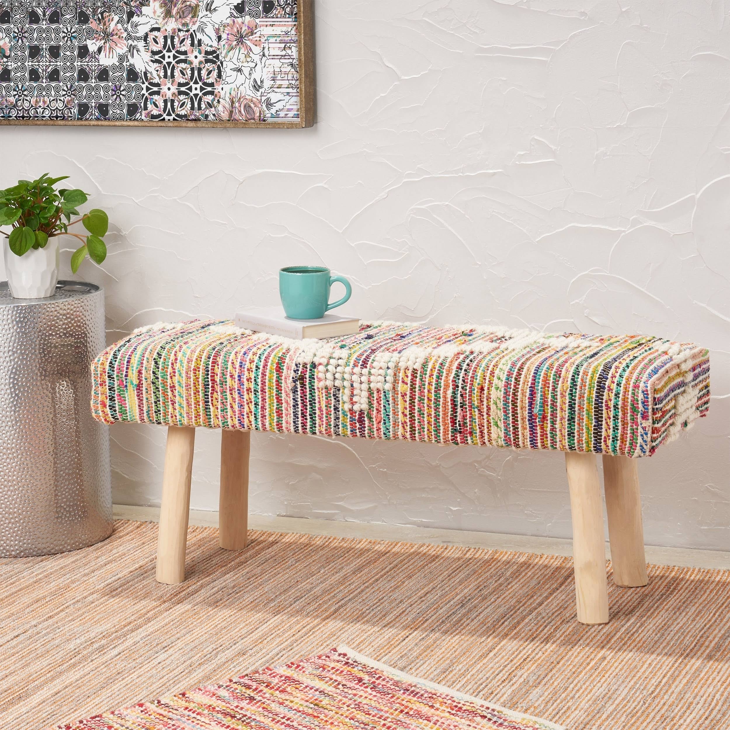 Rectangular Bench Dark Beige F224