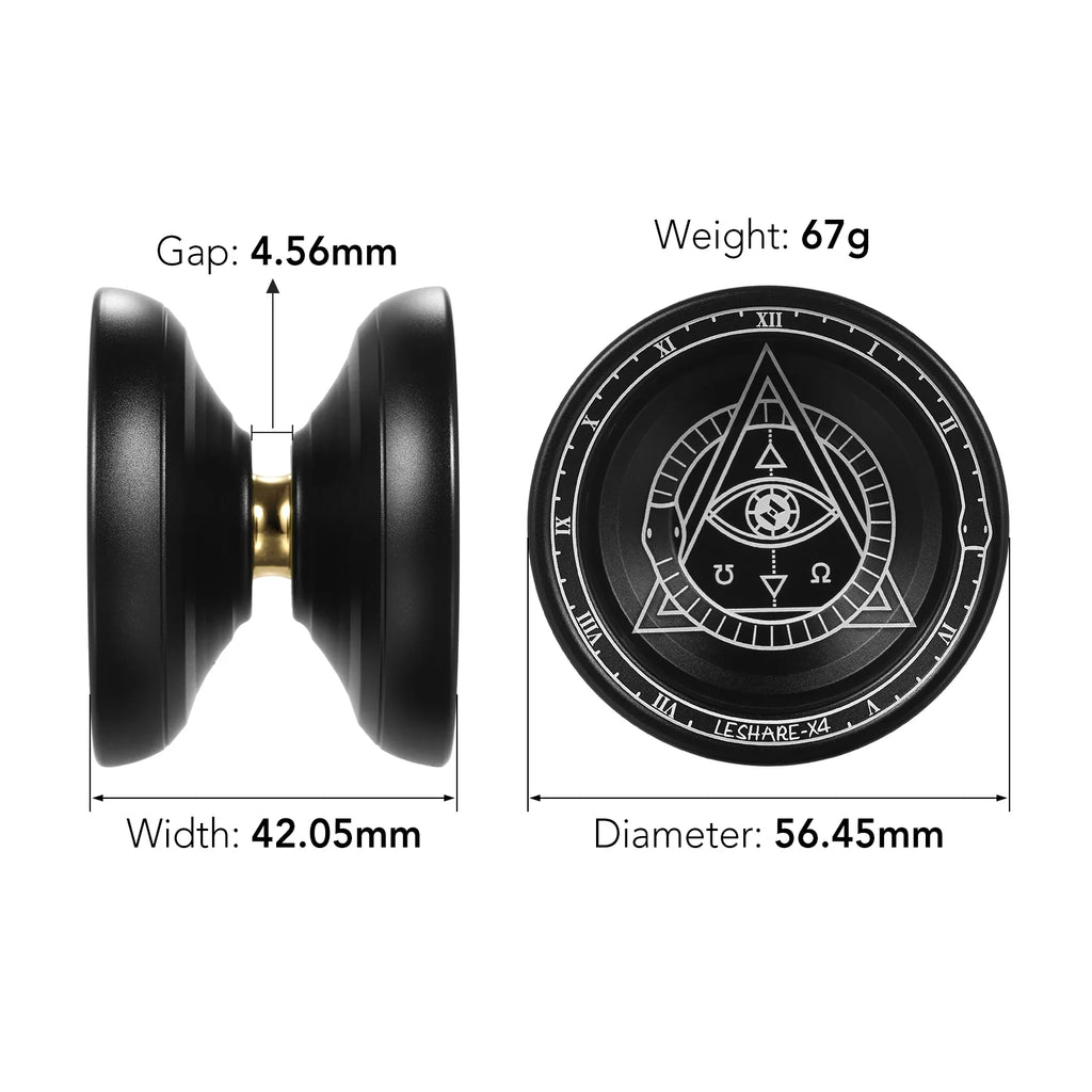 Aluminum Alloy Yoyo Ball with 5 Strings and User Manual M3246