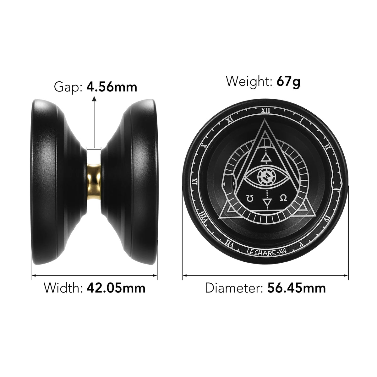 Aluminum Alloy Yoyo Ball with 5 Strings and User Manual M3246