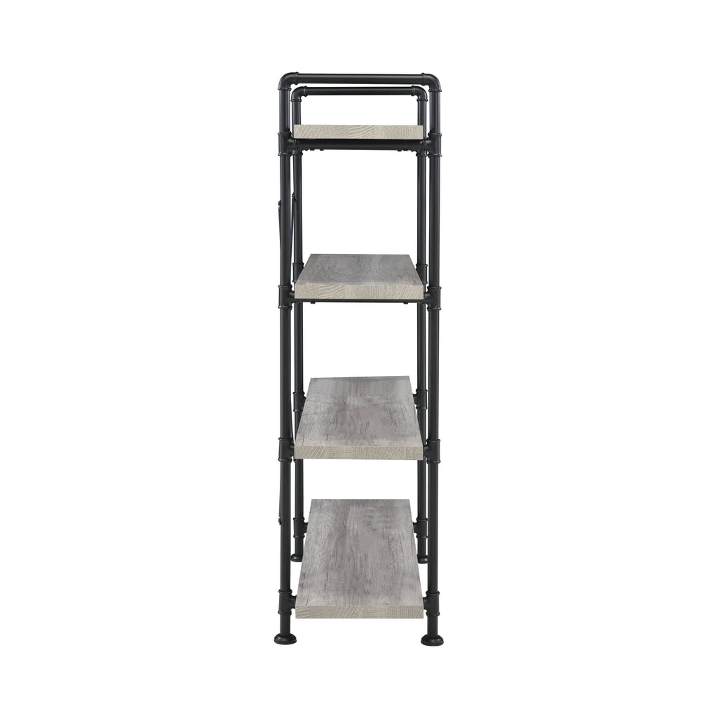 Grey Driftwood 4-Shelf Bookcase D43981