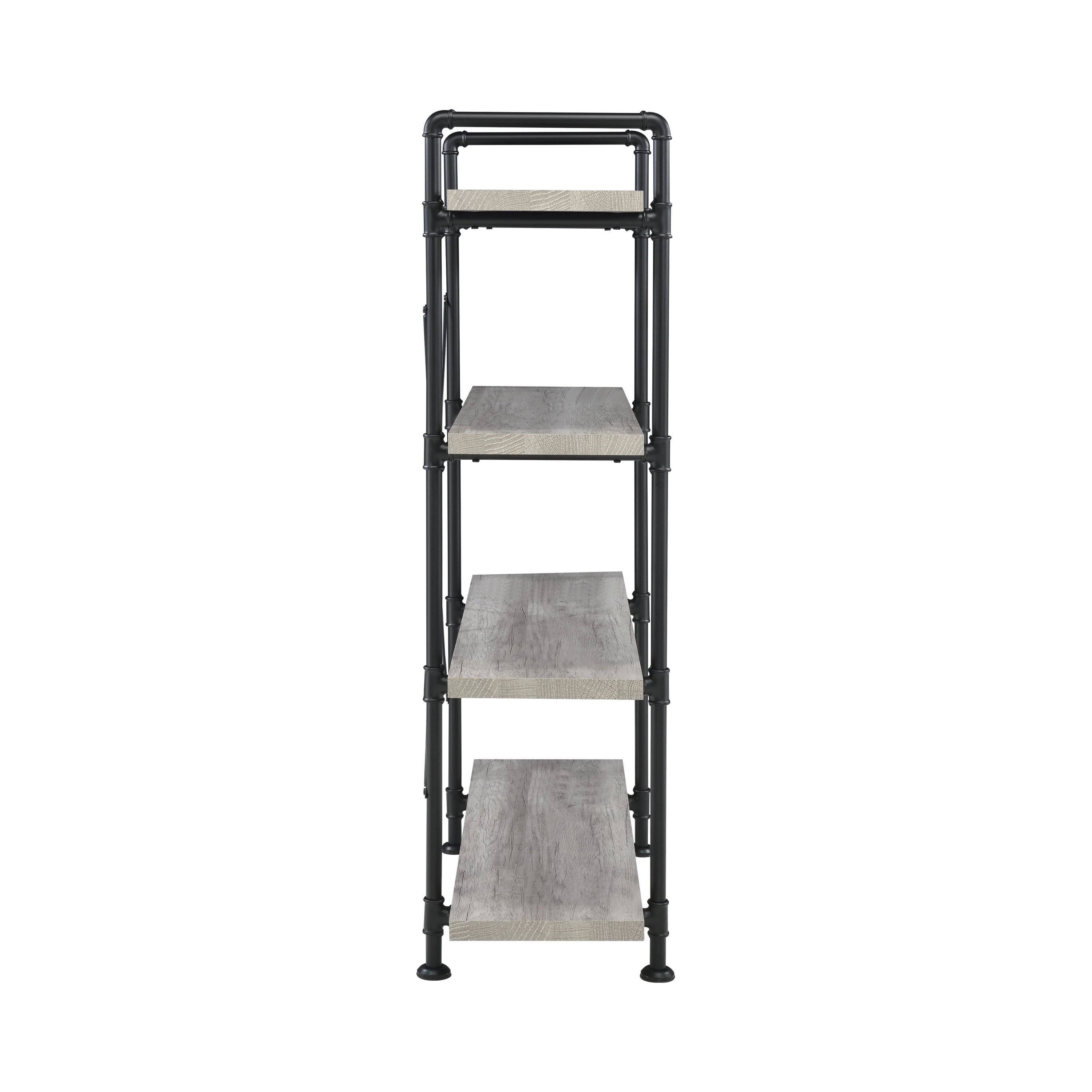 Grey Driftwood 4-Shelf Bookcase D43981