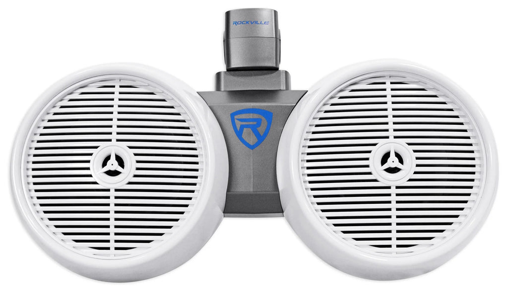 Dual 8" White 800 Watt Marine Wakeboard Tower Speaker System R19573
