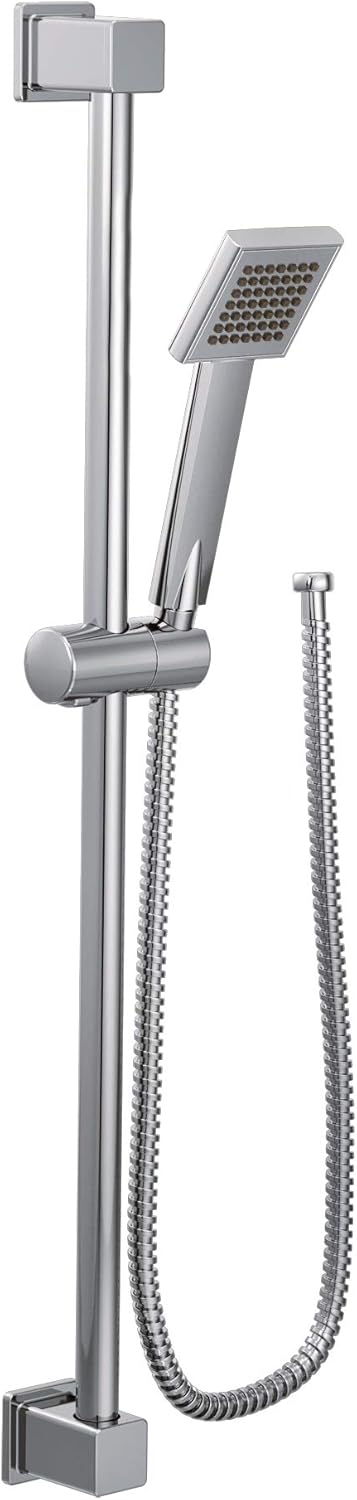Chrome Handheld Shower with 30-Inch Slide Bar and 69-Inch Metal Hose L2381