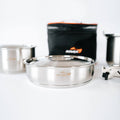 Triple Stainless Outdoor Camping Aluminum Cookware L G44805