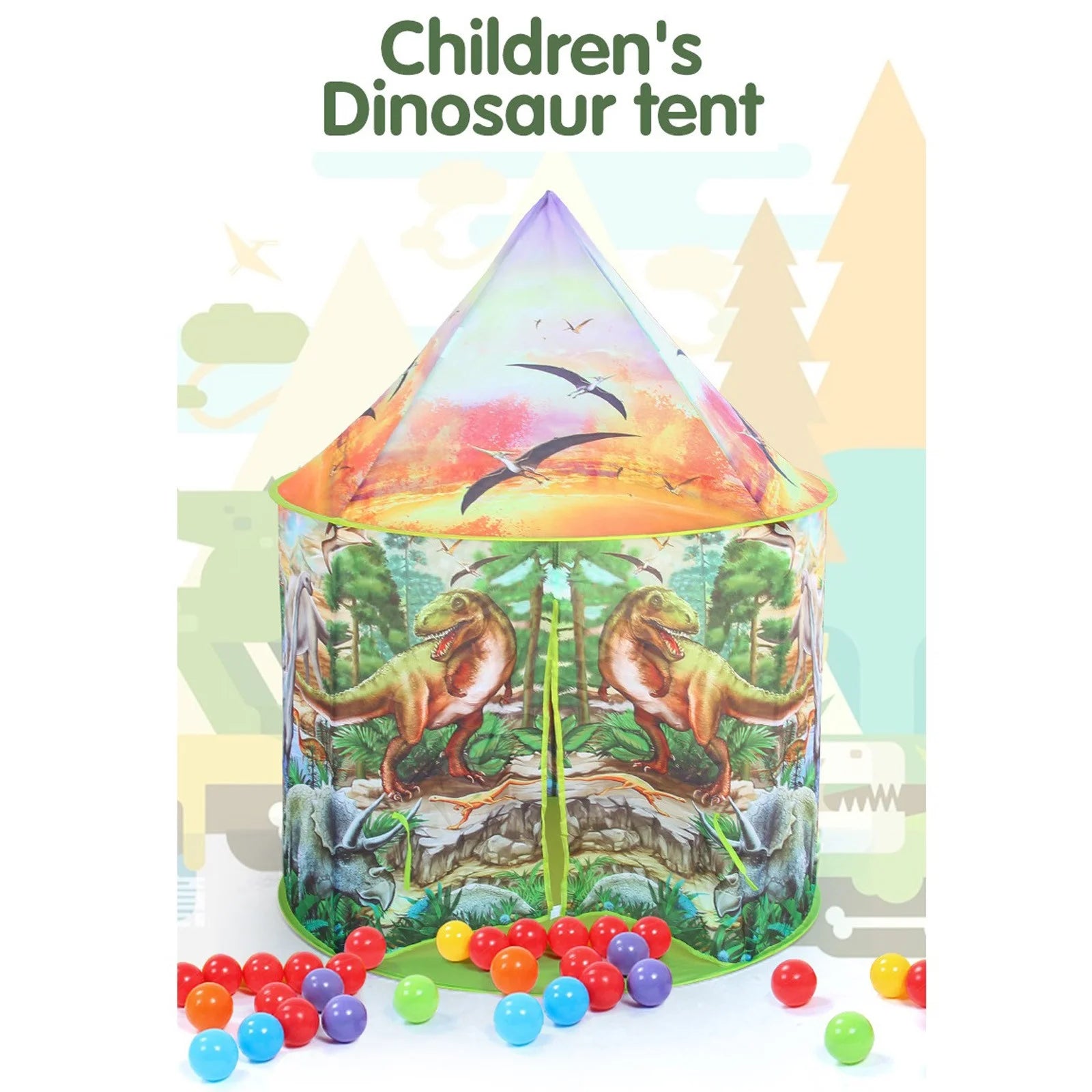 Dinosaur Pop Up Kids Tent with Roar Button S307