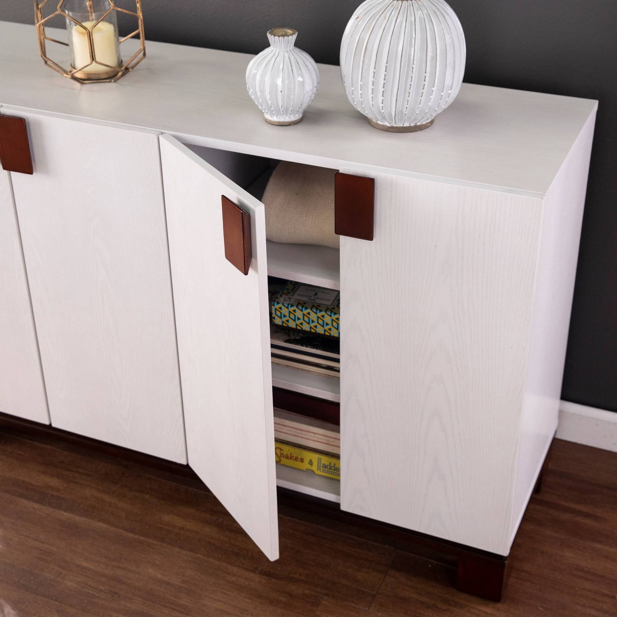 4 Door Storage Cabinet Whitewash Y769141