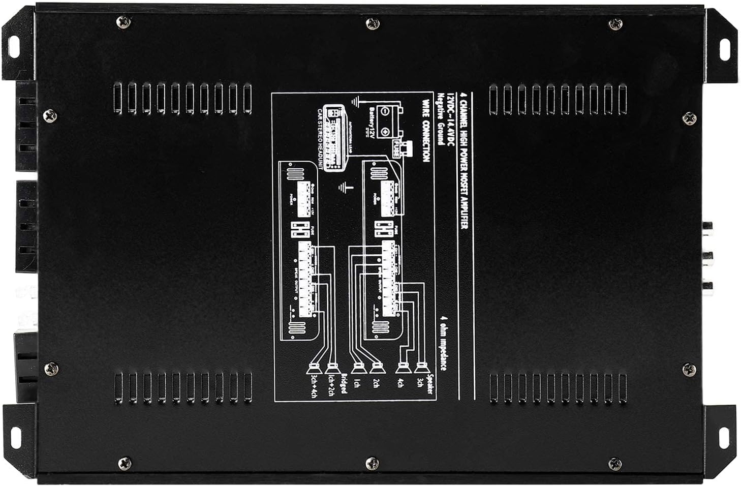 2000W 4 Channel Car Amplifier O848