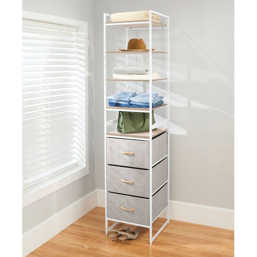 Natural Tall Vertical Fabric Dresser, 3-Drawer W522987