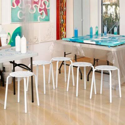 White Accent Stool J352