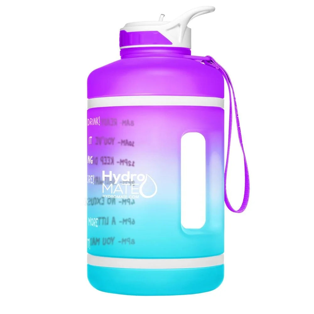 Purple 64 oz Water Bottle with Straw S96614