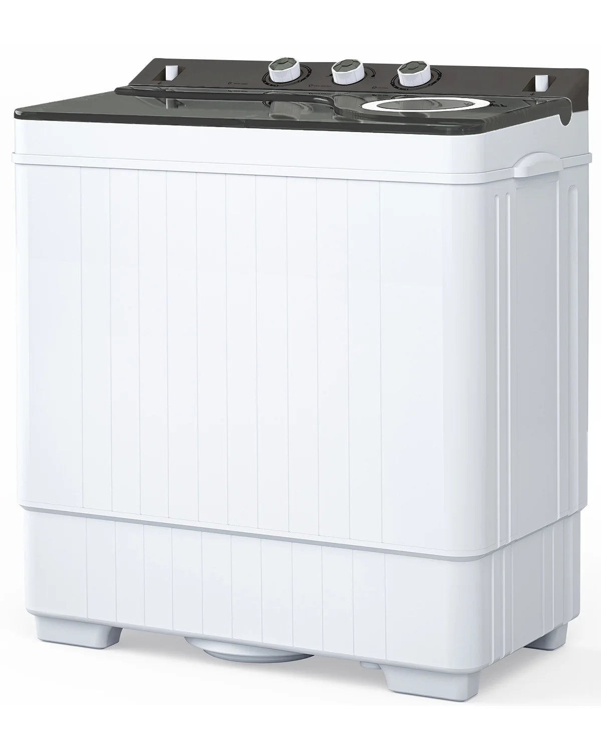 Semi-automatic Twin Tub Washing Machine, 26Lbs, White & Grey V6634