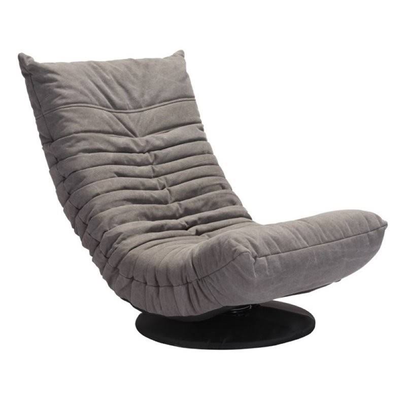 Gray Swivel Accent Chair B64474