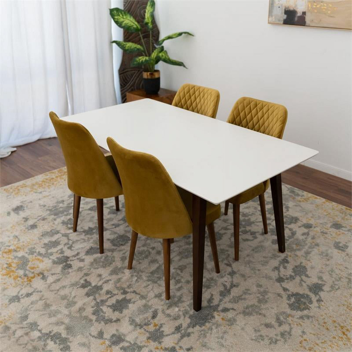 Mid Century Modern Dining Table Set for 4 X812