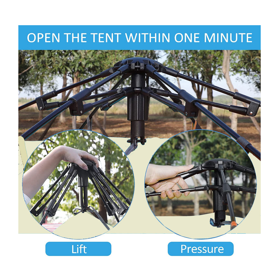 Camping Dome Tent for 2 3 4 5 People Waterproof Portable H946303
