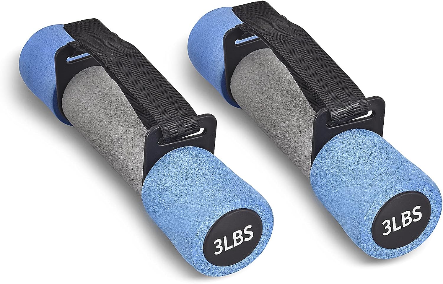 Set of 2 Dumbbells with Anti-Slip Soft Grip & Hand Straps I993515