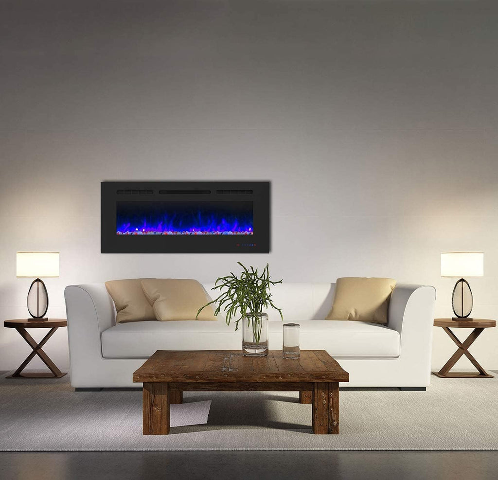 Recessed and Wall Mounted Electric Fireplace Insert with Remote V36166