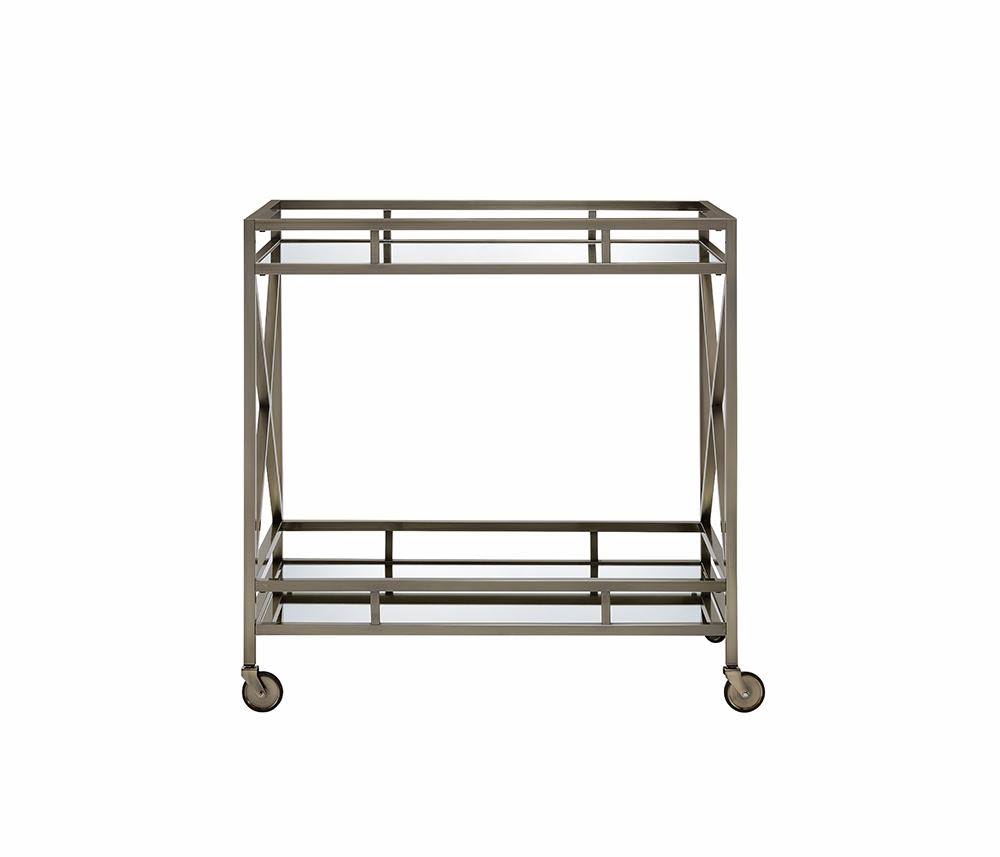 Antique Brass Metal Serving Cart V11628