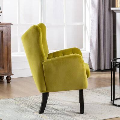Avocado Velvet Tufted Velvet Armchair A71781