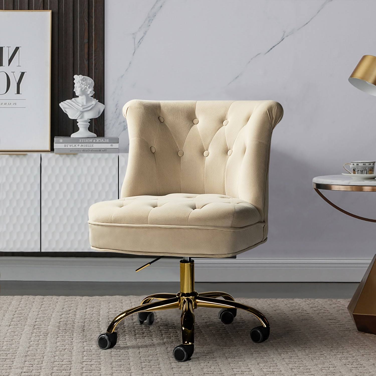 Tan Tufted Back Task Chair E83023