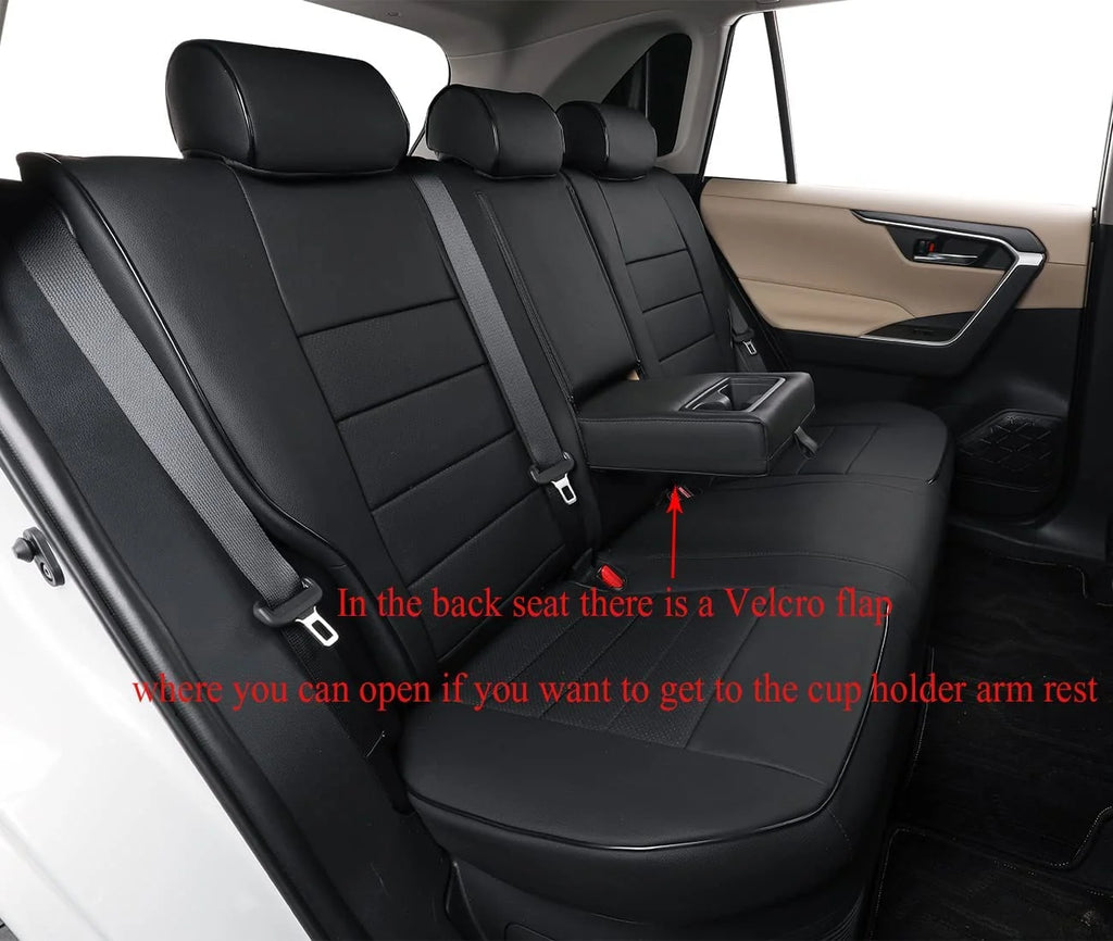 Black Leather Full Set Car Seat Covers for Toyota Corolla Cross 2021 2022 2023 2024 P997