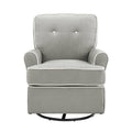 Grey Nursery Swivel Glider Chair B9302