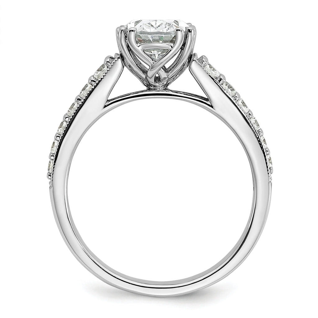 14k White Gold Oval Engagement Ring F974308