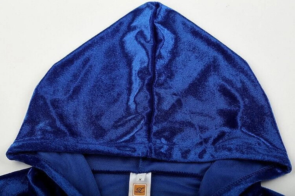 Velour 2-Piece Hoodie Tracksuit Set X794