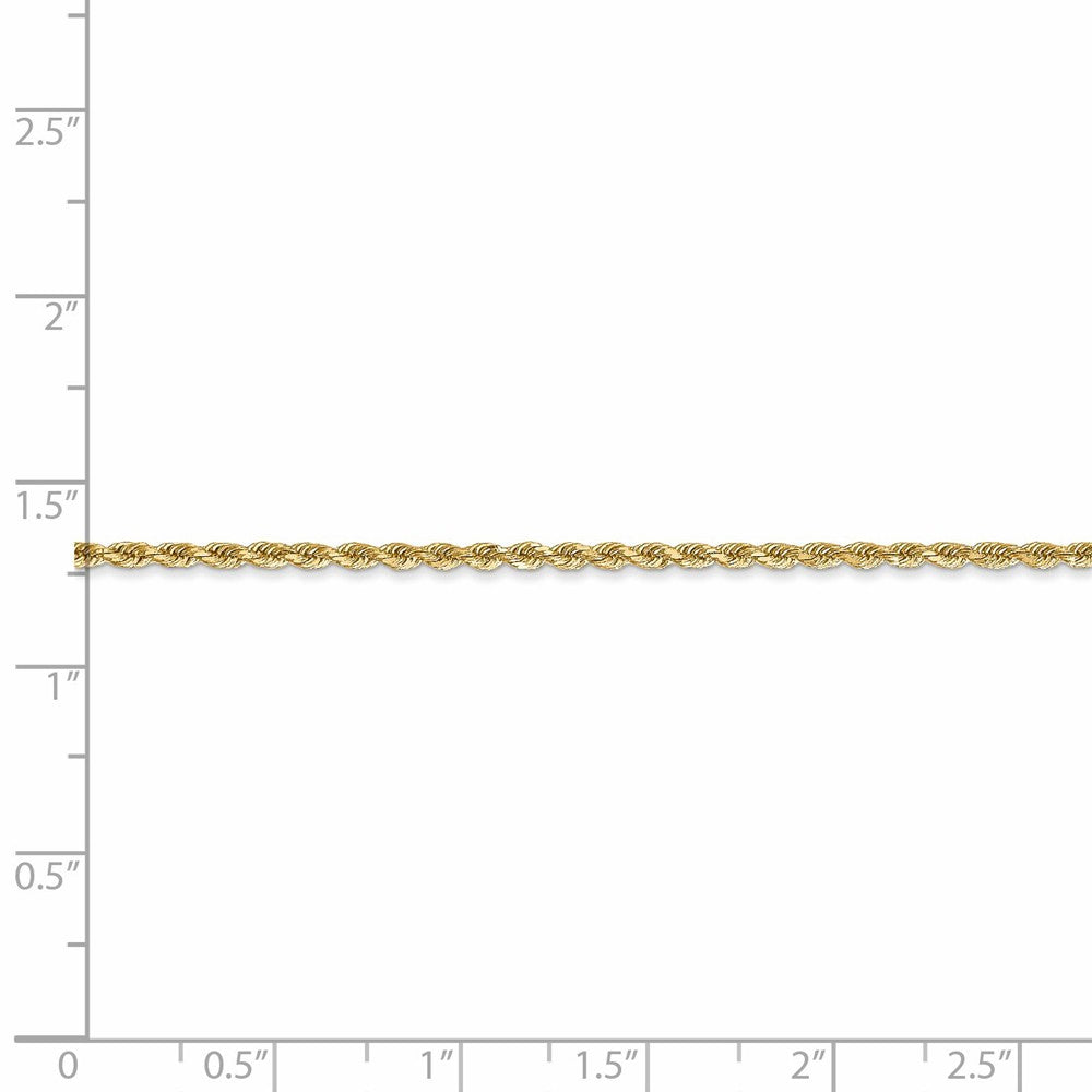 14k Yellow Gold Rope Chain Necklace D288