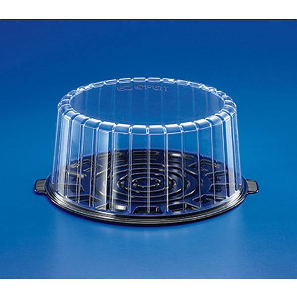 Black Cake Display Container with Clear Dome Lid Case of 50 G6852
